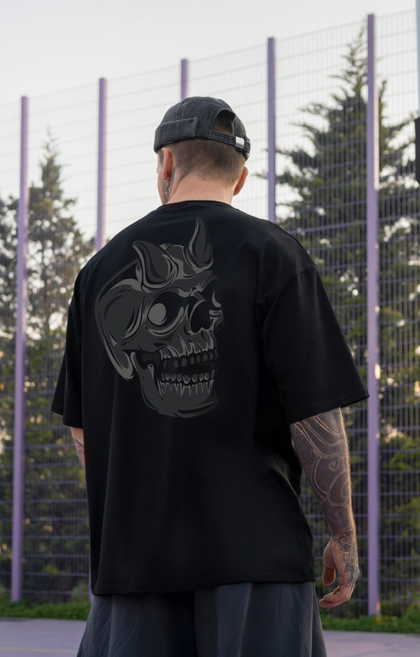 Rebel Spirit: Devil Graphic Black T-Shirt