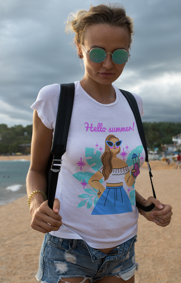 Skyeagle Hello Summer Girl's T-Shirt: Embrace the Sunshine!